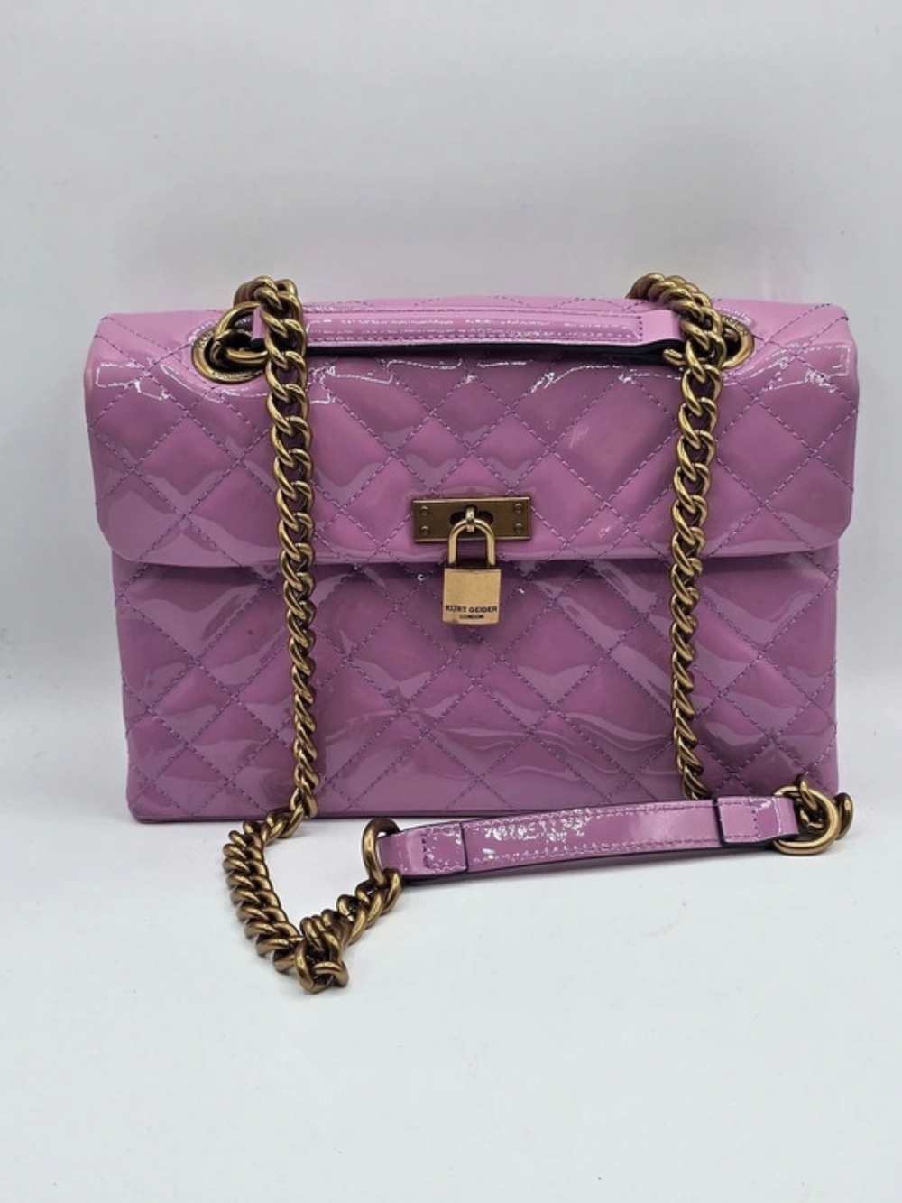 Kurt Geiger London The Brixton Quilted Lock Bag Shoulder Bag Pink